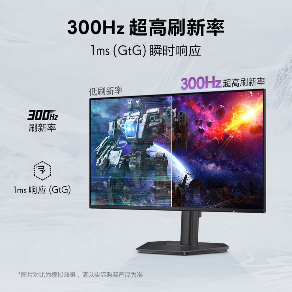 Alienware AW2526HL 24,5 inci 300Hz monitor gaming (Photo: Gizmochina, Alienware)