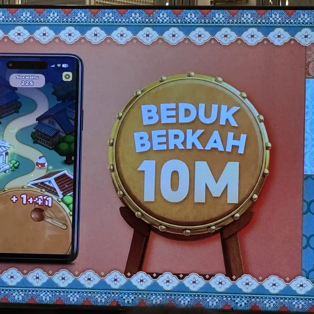 Beduk Berkah 10M Shopee sebagai gim interaktif untuk voucher (Photo: GadgetDIVA, Shopee)