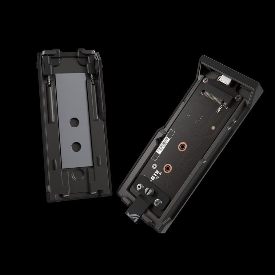 Casing M.2 2280 2260 2242 yang mendukung SATA B+M key (Photo: Gizmochina, ASUS)