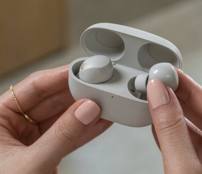 Desain WF-1000XM6 lebih kompak dibanding WF-1000XM5 terlihat dari bocoran gambar (Photo: Gizmochina, Sony)