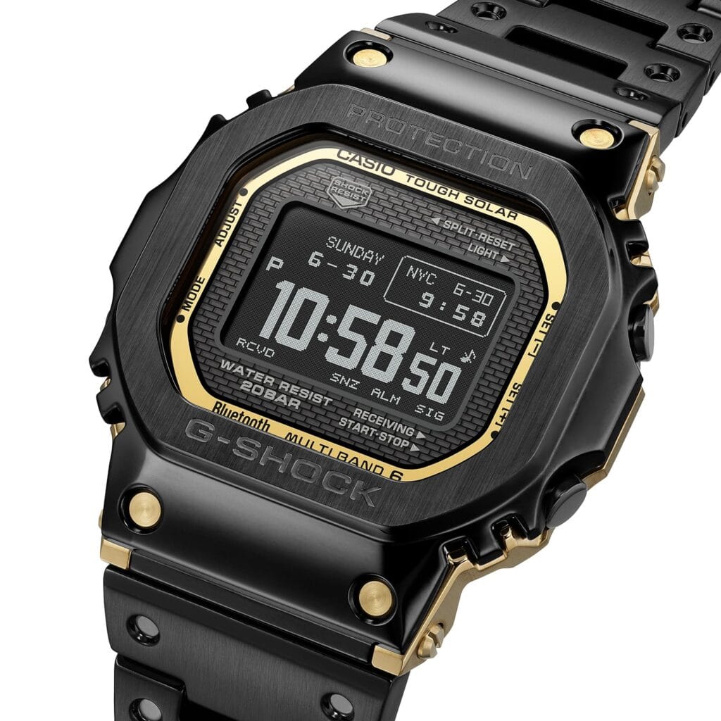 Detail GMW-BZ5000 bracelet logam dan layar MIP LCD (Photo: Casio, Gizmochina)