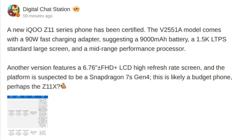 Detail layar iQOO Z11 1.5K LTPS (Photo: iQOO, Digital Chat Station) Detail layar iQOO Z11 1.5K LTPS (Photo: iQOO, Digital Chat Station)