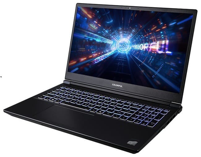 EVOL P15 Carbon Grey tampak samping dengan ventilasi pendingin (Photo: COLORFUL, NVIDIA)