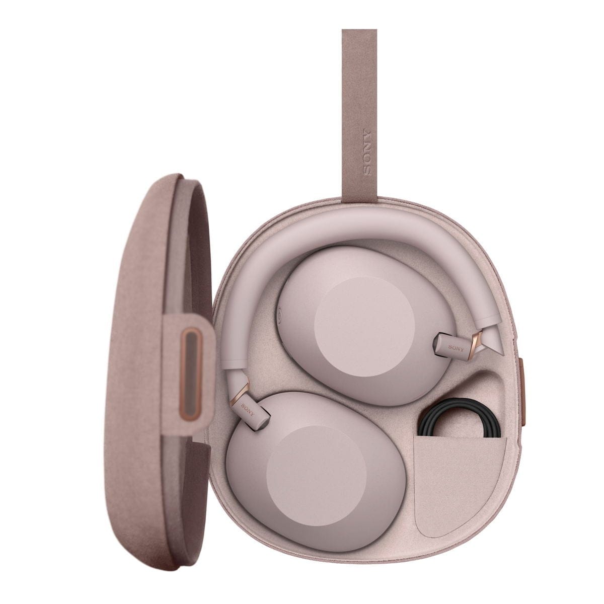 Panel kontrol sentuh dan tombol taktil pada WH-1000XM6 Sand Pink (Photo: Gizmochina, Sony Electronics)