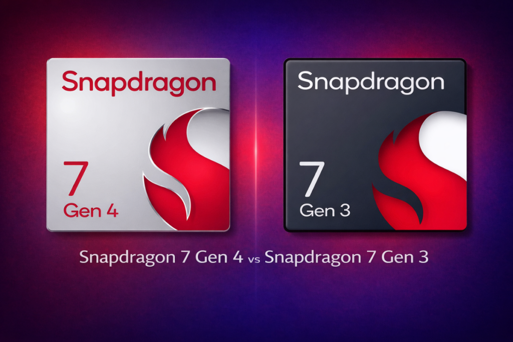 Perbandingan Snapdragon 7 Gen 4 vs 7 Gen 3 dengan tabel spesifikasi (Photo: Qualcomm, Vivo)