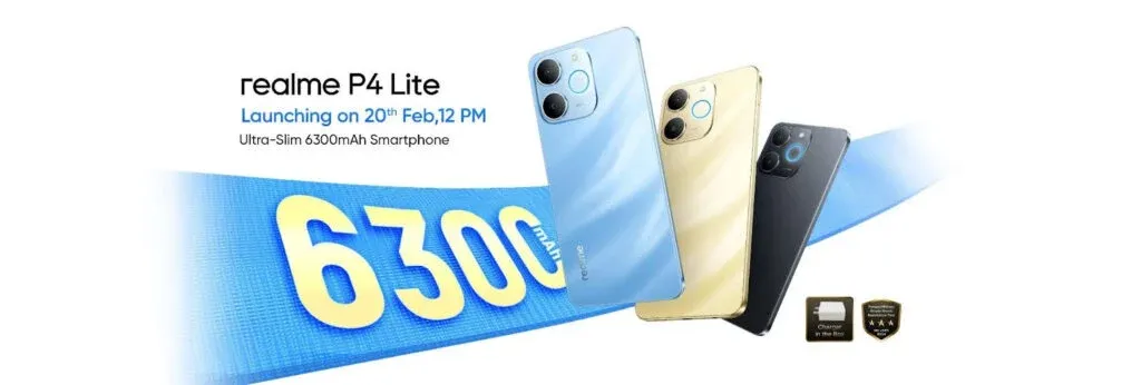 Realme P4 Lite 4G India tampak belakang warna Beach Gold (Photo: Gizmochina, Realme)