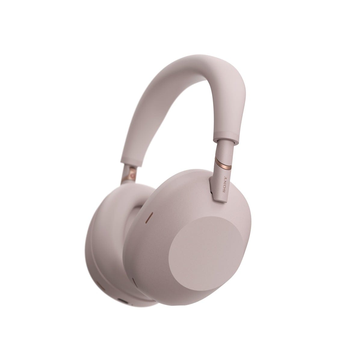 Sony WH-1000XM6 Sand Pink tampak samping dengan earpads lembut (Photo: Gizmochina, Sony Electronics)