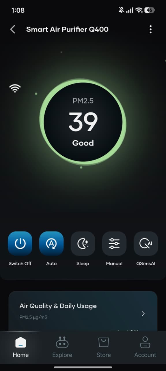 tampilan aplikasi Qubo Air memantau AQI (Photo: Gizmochina, Qubo)