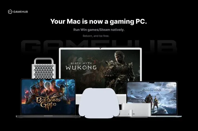 Tangkapan layar antarmuka aplikasi GameHub di Mac menampilkan pengaturan grafis (Photo: GameSir, Steam)