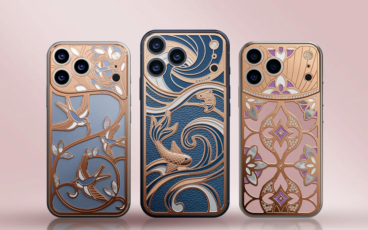 iPhone 17 Pro kustom Garden of Eden: ponsel mewah berornamen emas dan batu mulia (Photo: Caviar, Apple)