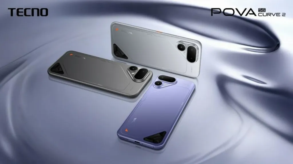 Spesifikasi Tecno Pova Curve 2 5G: layar AMOLED melengkung, baterai 8.000mAh, dan Android 16 (Photo: Gizmochina, Tecno)
