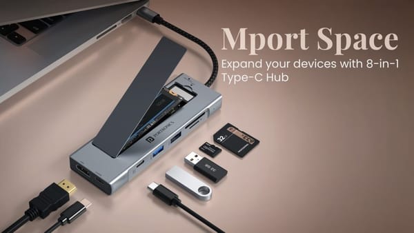 Panduan Portronics Mport Space 8-in-1 USB-C Hub: Review Fitur dan Manfaat Slot M.2 SSD (Photo: Portronics, Gizmochina)