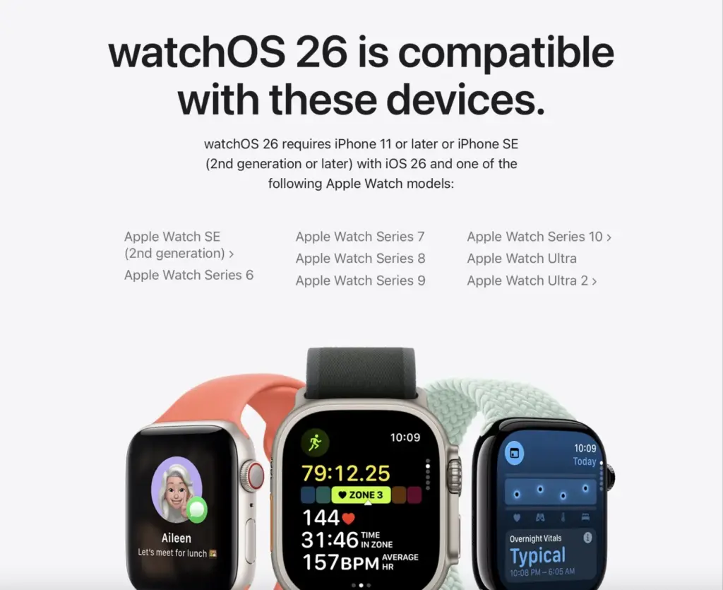 Device supported watchOS 26 public beta