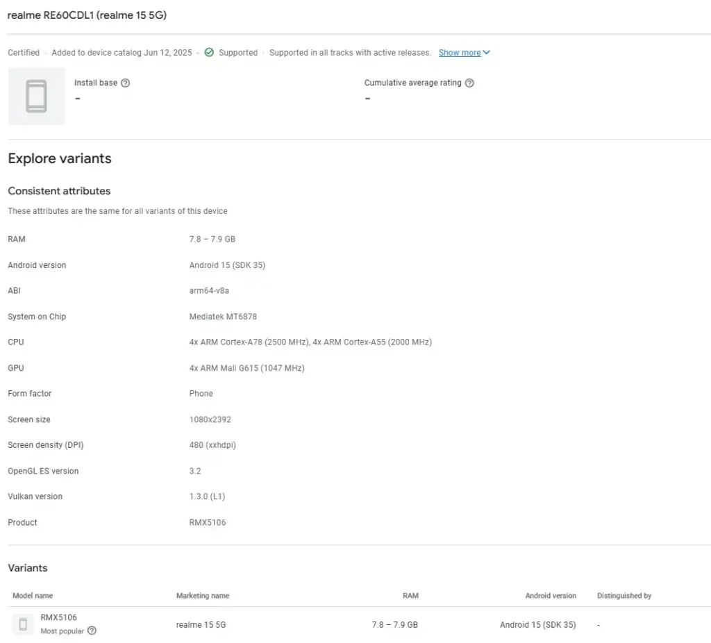 Terungkap! Realme 15 Hadir dengan Dimensity 7300, RAM 8GB, dan IP69: Siap Debut 24 Juli! -