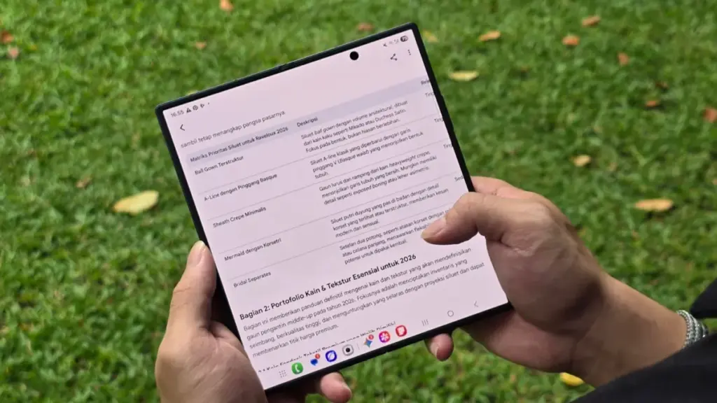 Gemini Deep Research pada Galaxy Z Fold7